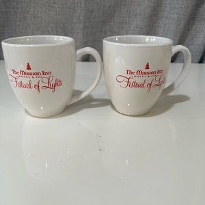 2 white coffee mugs. 12 oz.